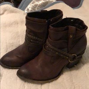 Maroon Short Boots Never Worn